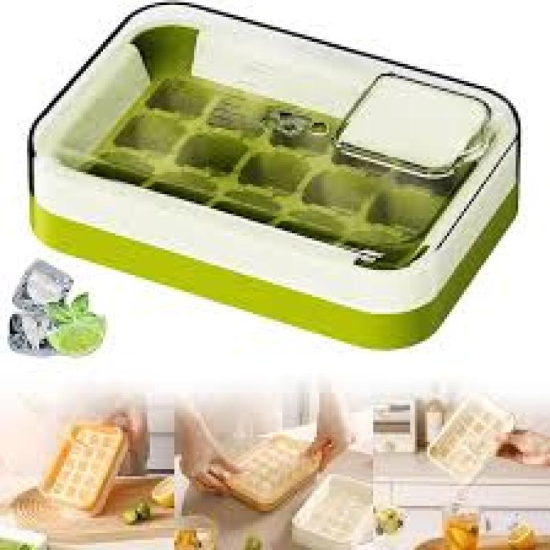 Ice Cube Maker with Cover Easy to Make 15 Ice Perfect for Home Parties Festivals