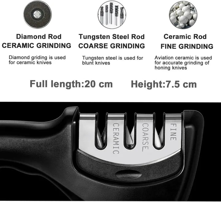 Kitchen Knife Sharpener 3 in 1